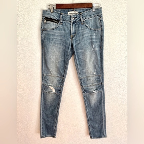 Jimmy Taverniti Anti Exposure Zipper Distressed Skinny Low Rise Jeans 27 - Picture 1 of 14